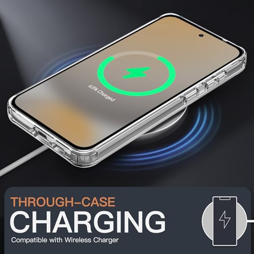 Image of JETech Cover Case for Samsung Galaxy S24 FE, Non-Yellowing Shockproof Bumper Protective Phone Cover, Anti-Scratch Hard PC Back (Clear)