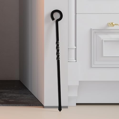 Kingson Black Fire Poker 40.5cm Long Fireplace Tool for Log Burners and Open Fires Stylish and Functional Fireside Accessory