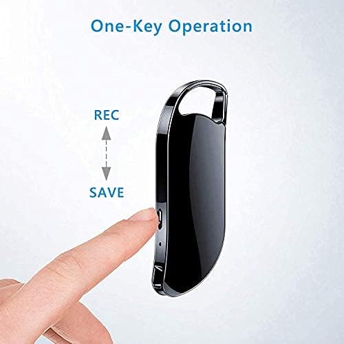 WALLVIEW TECH Spy Key Chain Voice Recorder with 32GB Inbuilt Memory Digital Voice Recorder Hd 4k Voice Activated Recording Device Hidden with Triple Noise Reduction Spy Small Audio Recording Gadget 2