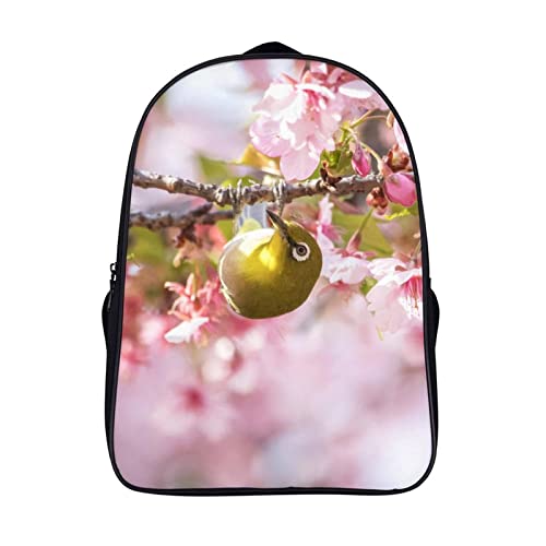 Cartable d'école ado oiseau vert sac à dos 3D tendance collège