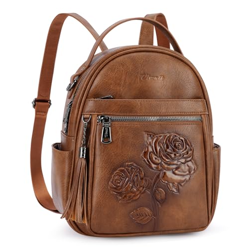 Image of Mini Backpack Purse for Women,Vegan Leather Small Backpack for Daily | Embossed Lightweight Water-Resistance Travel Mini Fashion Daypack Bag,Ladies Casual Backpack Purse Gift Choice for Women