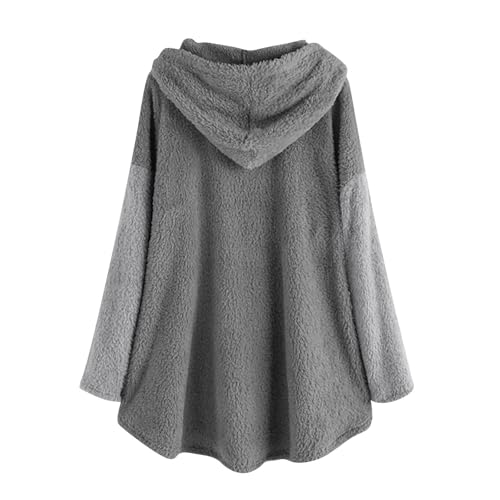 Womens Oversized Sherpa Zip Up Hoodie Cat Print Fuzzy Fleece Jacket Long Sleeve Coat Casual Winter Outwear4