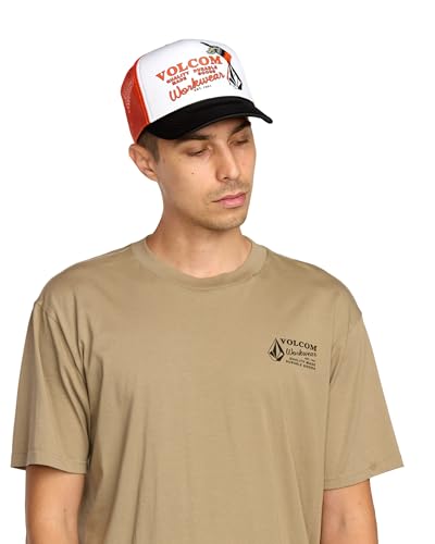 Image of Volcom Men's Work Hat - Graphic, Unstructured, Denim, Adjustable Back, Snapback Closure, DUST Bowl Indigo, One Size