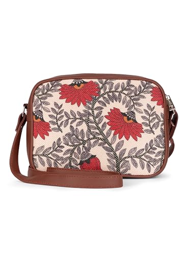 Image of ZOUK Sling Bag | Crossbody Bags for Women | Women's Handbags | Stylish | Vegan Leather Evening Bag | Travel & Office Use | Purse and Wallet | Nawabi Couture
