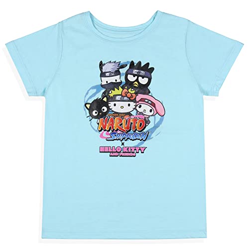 Naruto Shippuden X Sanrio Girls' Hello Kitty and Friends T-Shirt Tee