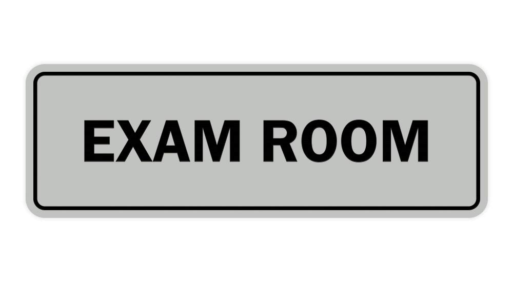 Signs ByLITA Standard Exam Room Sign (Lt Gray) - Large 1 Pack