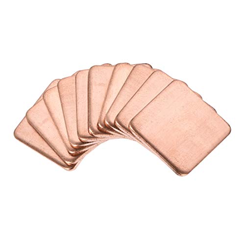 uxcell Flat IC Chipset Thermal Copper Heatsink for CPU GPU 15 x 15 x 1.2mm 10pcs