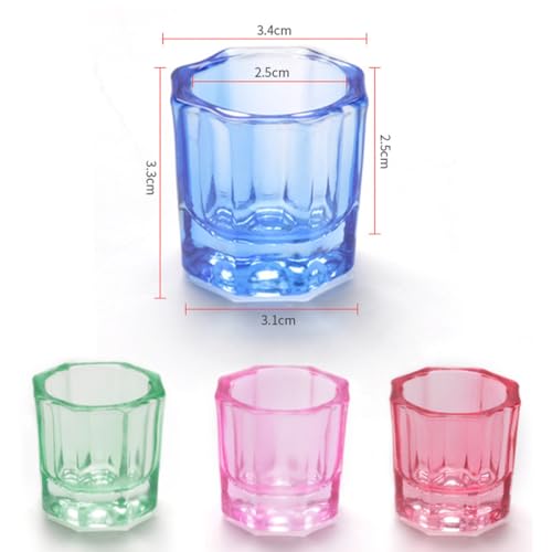 8 piezas vasos de vidrio para manicura miniatura 2