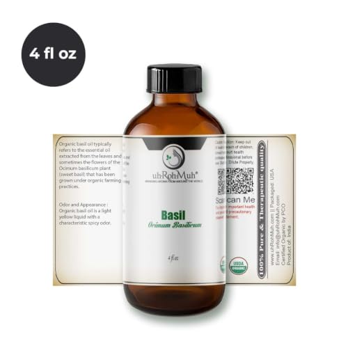 Aceite esencial orgánico de albahaca 4oz miniatura 2