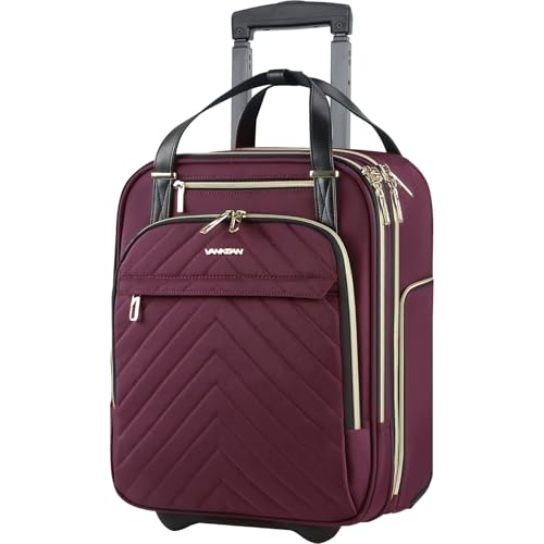 Valise multifonctionnelle VANKEAN de 40,6 cm au design doré élégant