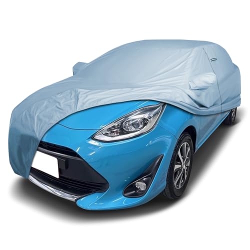 Image of iCarCover Premium Car Cover for 2012-2019 Toyota Prius C Heavy Duty Waterproof All-Weather Automobiles Custom Fit Indoor Outdoor UV Snow Protection Covers with Straps and Bag