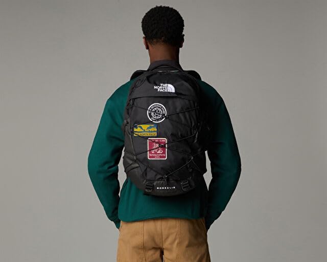 The North Face Borealis Commuter Laptop Backpack - Water Repellent, 16" Laptop Sleeve, Large Main Compartment, TNF Black U Borealis Patch/TNF White, One Size One Size Tnf Black U Borealis Patch/Tnf White