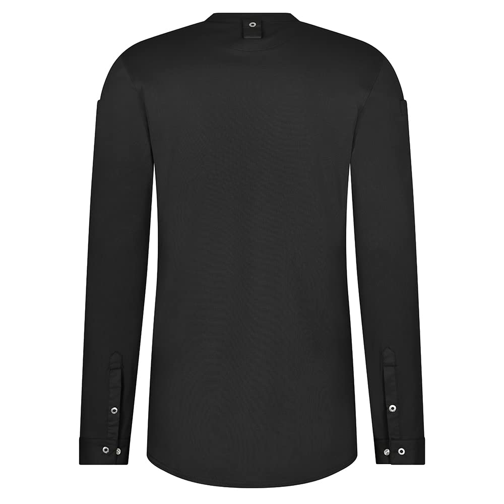 EXNER Funktions-Jacke, Kochjacke, Slim fit Stretch, Langarm, Baumwoll-Mischgewebe mit Polo-Piqué, lieferbar in Weiss, schwarz, grau und blau