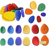 36PCS Random Color Fidget Toys Sensory Stone for Kids，Textured Soft Worry Stone for Autism Kids Calming - Fidget Stress Toys for Students Anxiety Relief - Small Prizes Fidget Toys