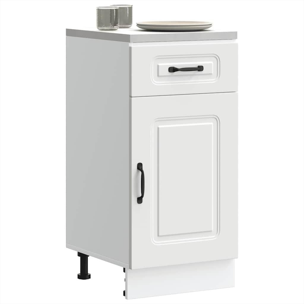 IKAYAA Armario Bajo para Cocina Kalmar, Mueble Cocina, sin Encimera, Mueble Bajo de Cocina, Modulos de Cocina,sin encimera, 40 x 46 x 81.5 cm Blanco