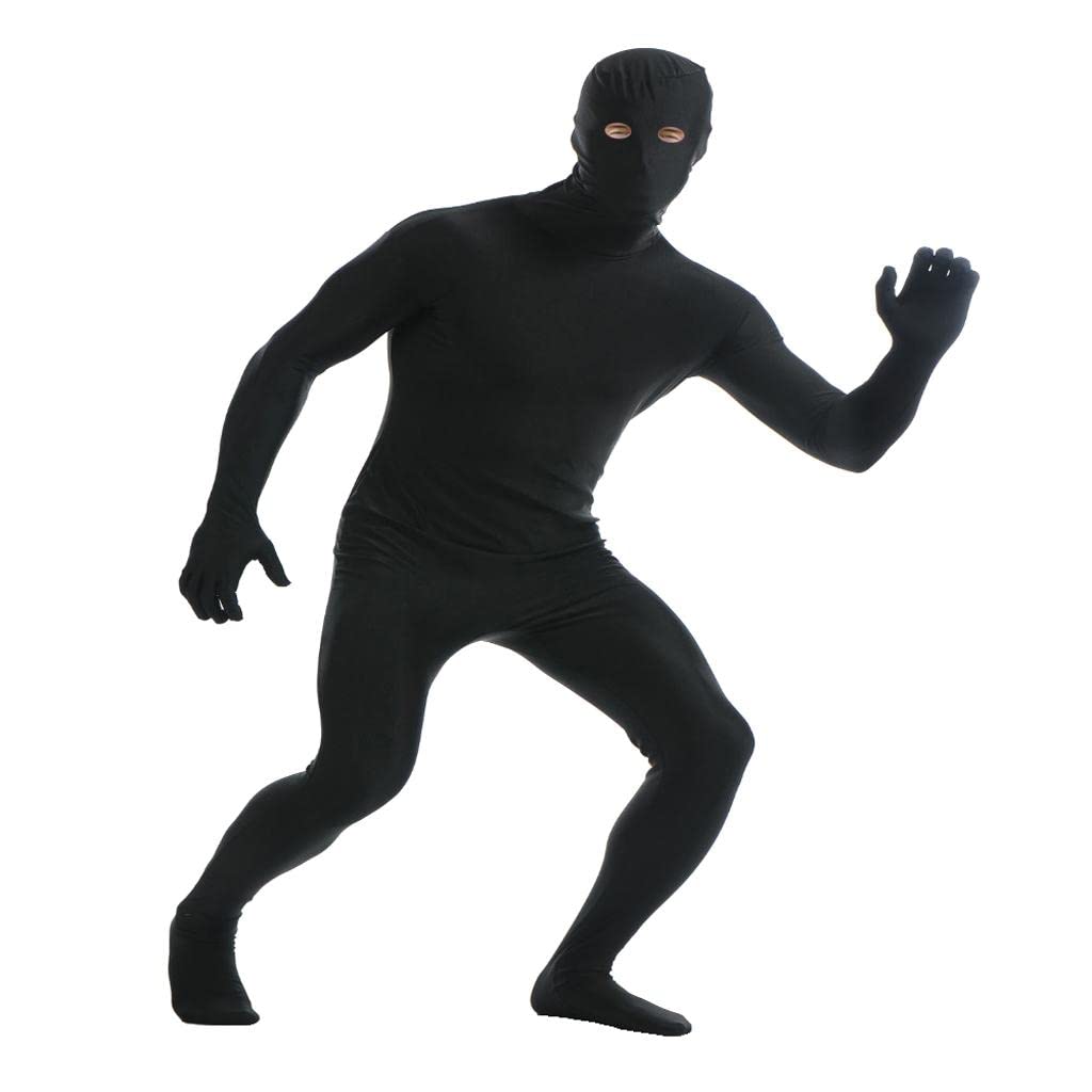 secret desire Full Body Spandex Skin Suit Zentai Constume Unitard Leotard L black-picture-47