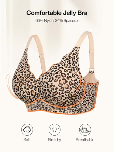 Image of Wireless Jelly Bras for Women No Underwire with Support - S-2XL Seamless Bralettes Everyday Comfort Tshirt Padded Bra