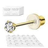 Sterile Ohrringe für Piercing Gun WARRIOR Einweg-Ohrringmacher mit Alkoholtupfern, einfach zu Hause...