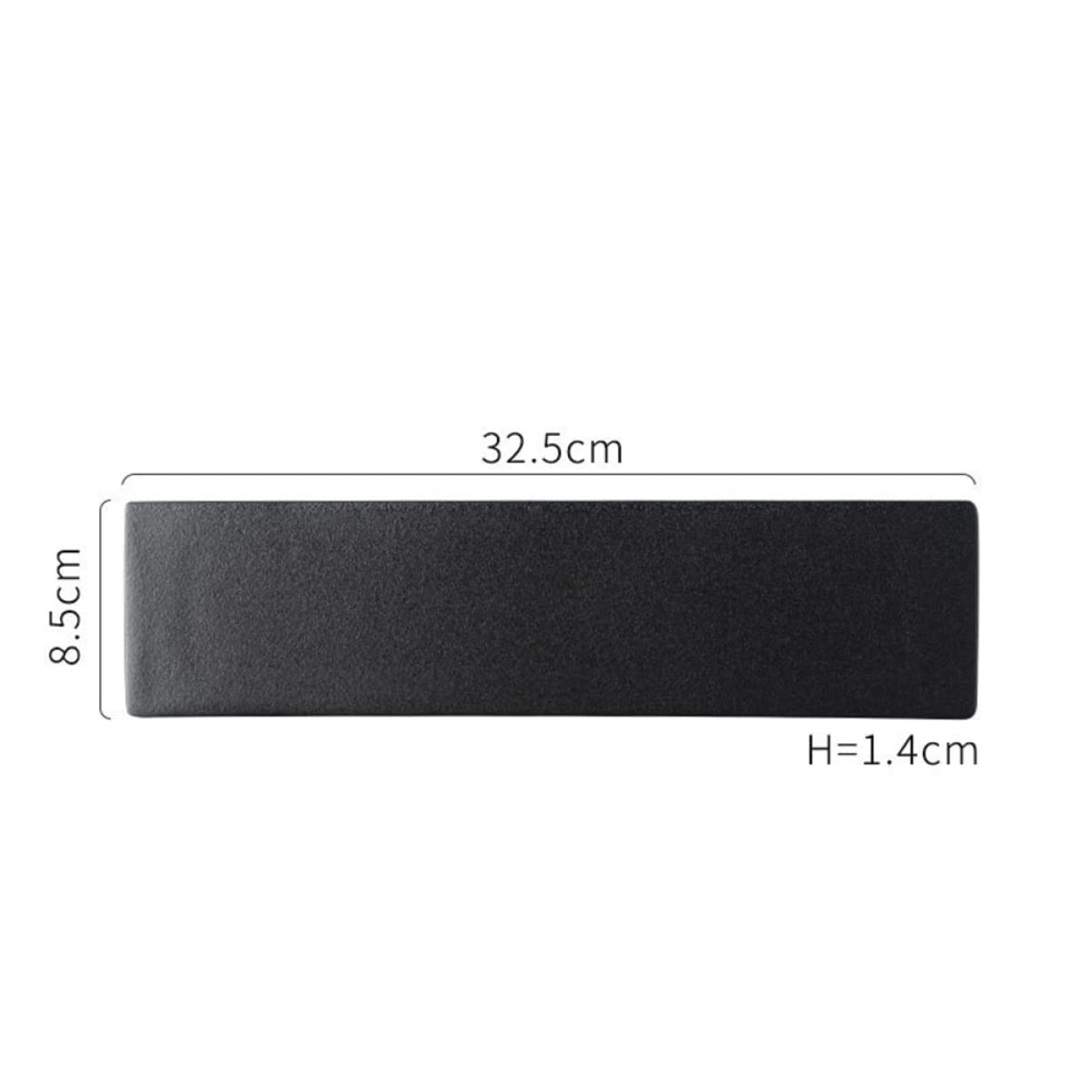 Ciieeo Plateau à Sushis en Céramique Rectangulaire Style Japonerie Noir