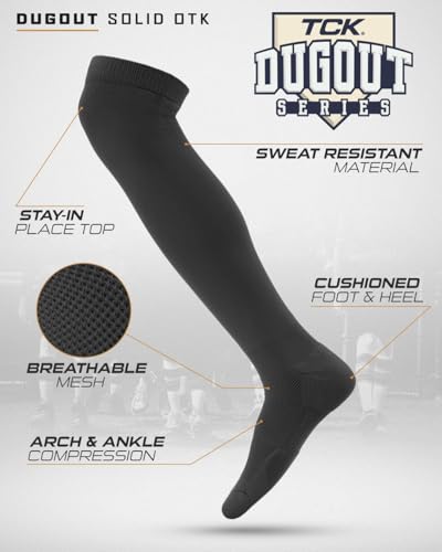 Image of TCK USA Made Over-the-Knee Socks for Baseball, Softball, & Football | Performance Athletic Socks for Boys, Girls, Men & Women