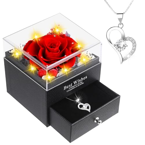 LED Ewige Rosen Weihnachten Geschenke für Frauen Mama Oma,Geschenke für Valentinstag Muttertag Weihnachten Jahrestag Hochzeit Ehefrau Tochter Geburtstag Frauen,Weihnachtsgeschenke für Beste Freundim
