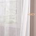 jinchan White Sheer Curtains for Living Room 95 inch Long Off White Curtains Rod Pocket Back Tab Faux Linen Curtains Open Weave Sheers Lightweight Voile Drapes Bedroom Window Curtain Set 2 Panels