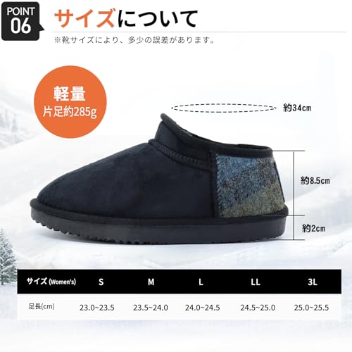 PEAK JOHN レディース ムートンブーツ スーパーショート 冬ブーツ の商品画像 6