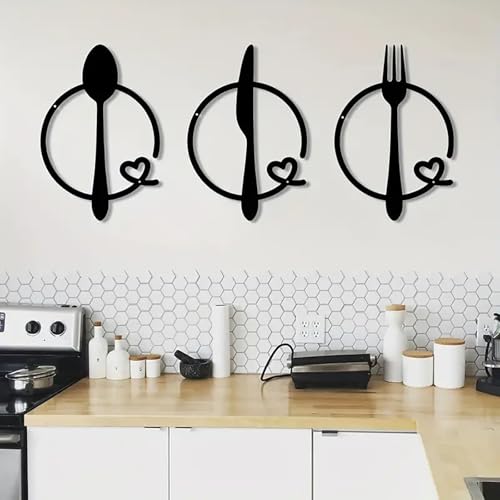 MYBSXKEOZ Metall Wanddeko Wanddekoration, Küche Dekoschild Türschild Küche Dekor Eisen Deko Wand, Personalisiert Zeichen Metall Wand Deko Für Küche Esszimmer Drinnen Und Draußen