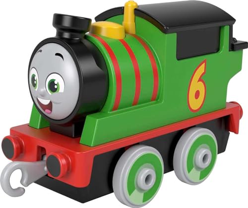THOMAS & FRIENDS Toy Train, Percy Diecast Metal Engine, Push-Along Vehicle for Preschool Pretend Play, HBY22