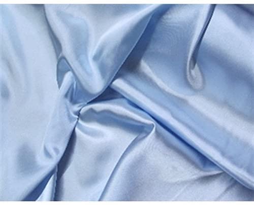 Valentina Textile inc Satin- Charmeuse Fabric 60" Inch Wide- for Weddings, Decor, Gowns, Sheets, Costumes, Dresses(25 Yard, Baby Blue)