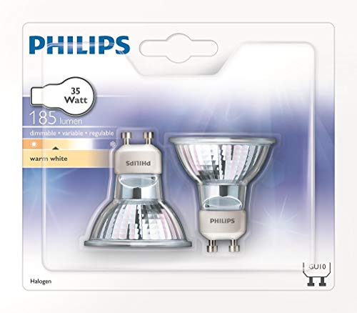 Preisvergleich Produktbild Philips 924713444246 Half Twist Halogenglühbirnen, GU10, 35 W, 2 Stück