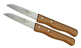 2 oder 4 Gemüsemesser aus Solingen rostfrei mit hochwertigem Holzgriff aus Bucheholz