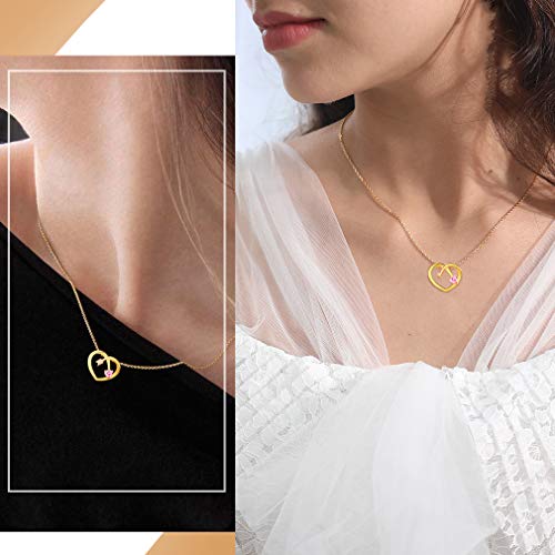 Custom4U Collana con Cuore inciso Personalizzato