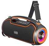 Upgrade Portable Bluetooth Speakers Wireless, 200W MAX Loud Powerful Speaker w/Deep Bass, IP65 Waterproof/ BT5.4, for Outdoor, Party, Camping, Tailgating, Beach, Large Workshop, Garage, 24H Playtime