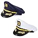 Tigerdoe Yacht Captain Hats - Marine Sailor Caps - Skipper Party - Nautical Costume Accessories (Yacht Captain Hat- 2 Pack)