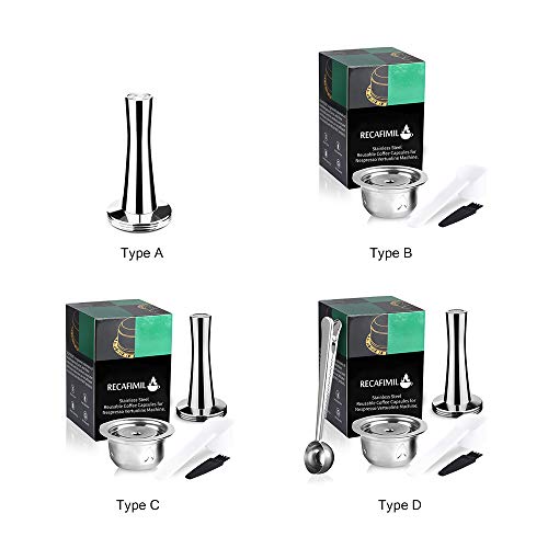 Ajcoflt Cápsulas de cápsulas reutilizáveis de cápsula de aço inoxidável ajustadas com adulteração de