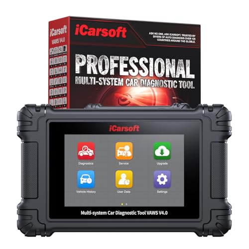 iCarsoft VAWS V4.0 Máquina Diagnosis Coche para VW/Audi/Skoda/Seat + 2 Marcas Opcionales, Escáner OBD2 Bidireccional de Todo el Sistema, 42 Funciones Reinicio para V.A.G, Auto Vin, Actualización WiFi