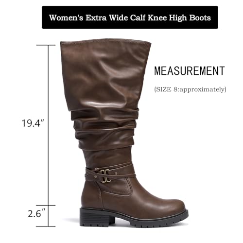 Luoika Women's Extra Wide Calf Knee High Boots, Wide Width Winter Tall Boots.4