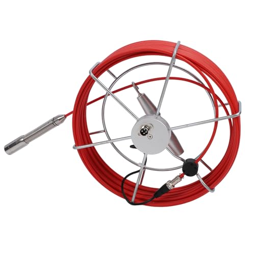 Jectse パイプ検査内視鏡内視鏡調整可能なLEDライト下水道検査カメラ用の防水設計DVR長いケーブルと便利なリール、ブルージャデストン (30m/98.4ft)