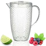 Jarra de plástico para fiestas: sirve a tus invitados de fiesta premezclados cócteles y ponche de temporada. Utiliza la jarra de zumo durante todo el año en el jardín y en la playa.