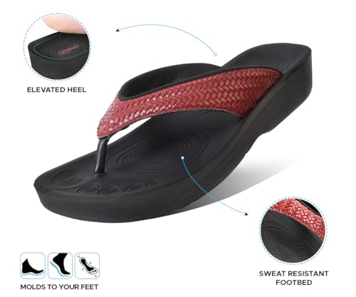 Image of AEROTHOTIC Comfortable Arch Support Flip Flops for Women Orthotic Sandals