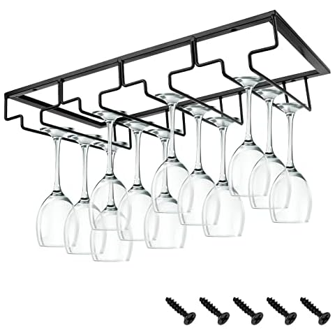 Soporte para Copas de Vino, Estante Colgante para Copas Vino, 4 Filas Soportes para Copas de Vino Cover