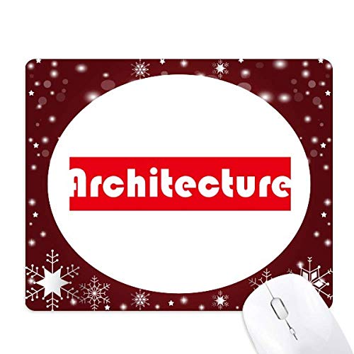 Tapis de souris de grandes dimensions motif architecture rouge hiver et neige