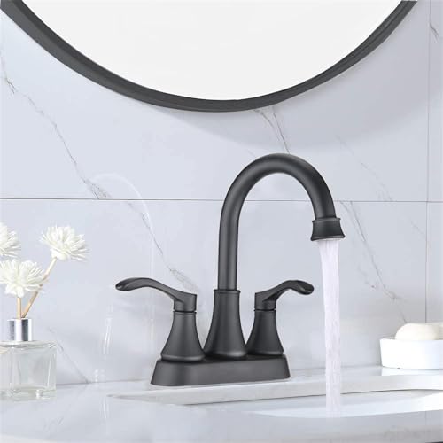 Robinet de lavabo 8 pouces 3 trous à cascade d'eau avec vannes céramique pour vasque