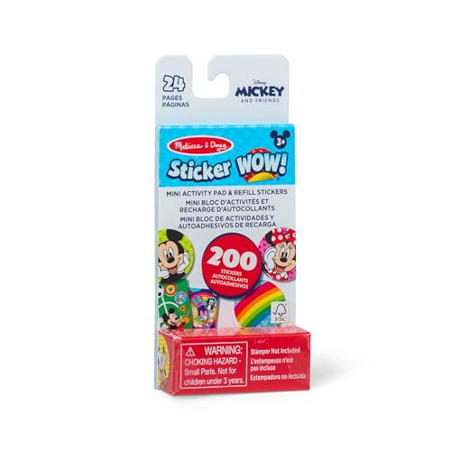Image of Melissa & Doug Sticker Wow! Mini Activity Pad and 200+ Refill Stickers for Stamper Arts and Crafts Fidget Toy Collectibles - Assorted Disney