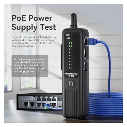 Rastreador de cables RJ45 resistente a quemaduras para solucionar cortes en redes de red 6