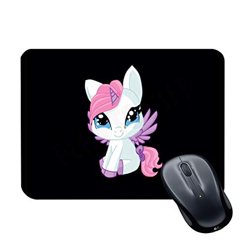 Plan To Gift Gaming Mouse Pad Unicorn Black Landscape Printed Multicolour Size 7x8.8 inches