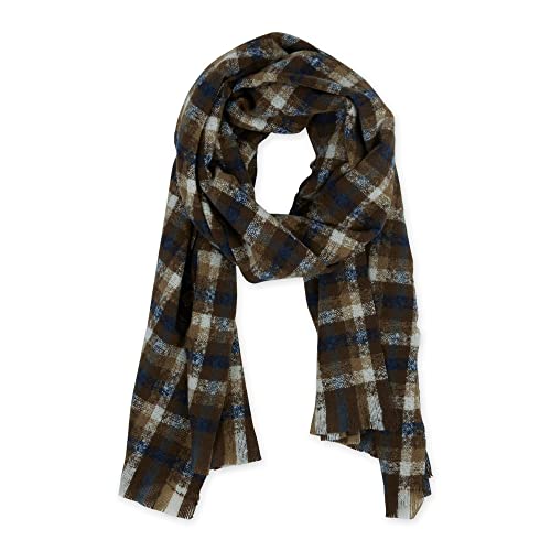 Hadley Wren Women's Autumn Plaid Scarf, Warm & Soft Wrap