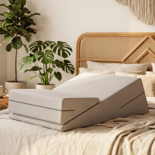 Avana Micro-Velvet Slant Combo 12” & 7” Height - Firm Density...