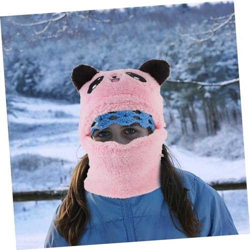 Windproof Thermal Hooded Scarf for Adorable Animal Ear Design Winter Hat and Scarf for Boys for Years4